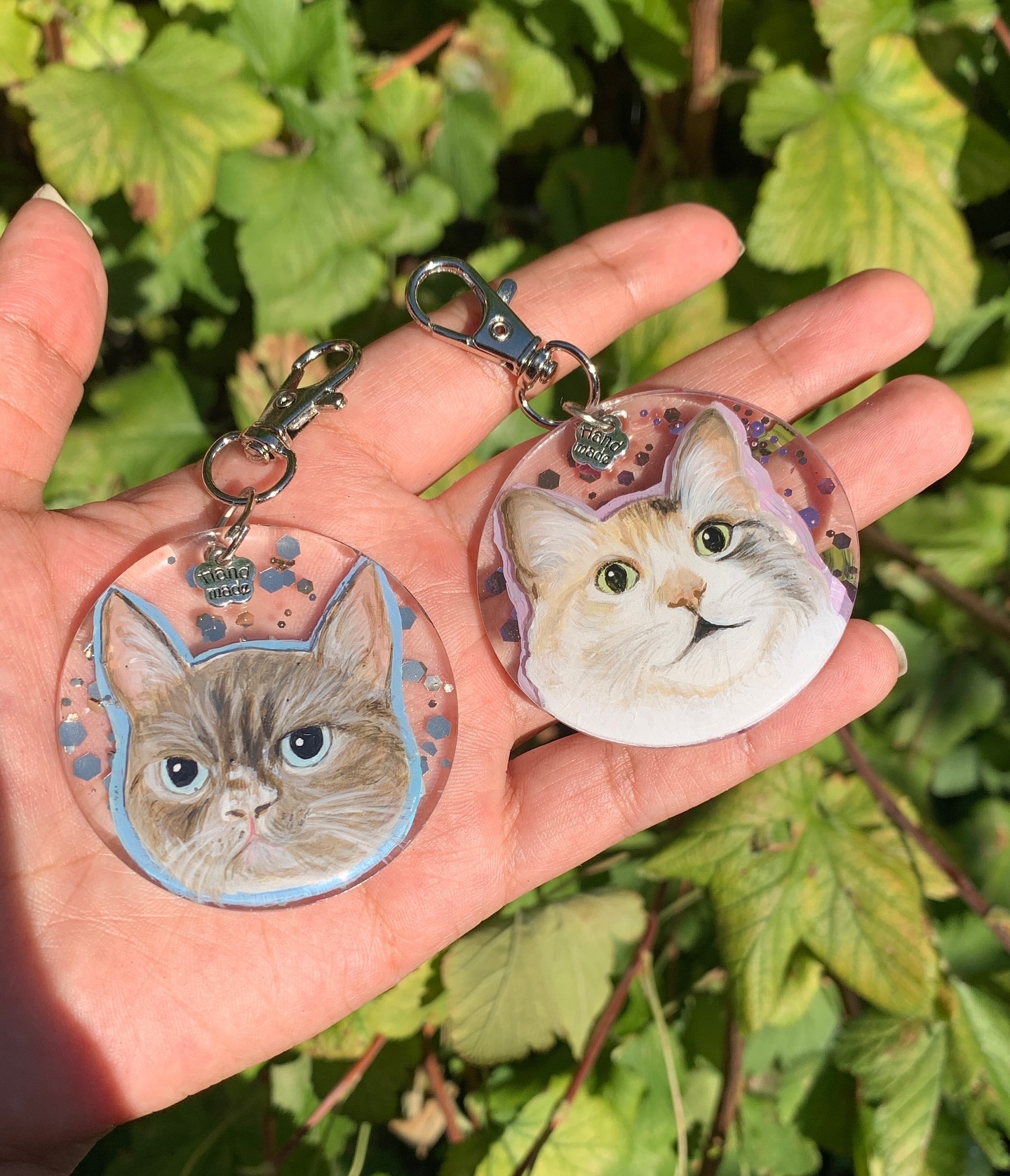 Custom Pet Keychain - Custom hand-painted pet keepsake by Artistilu
